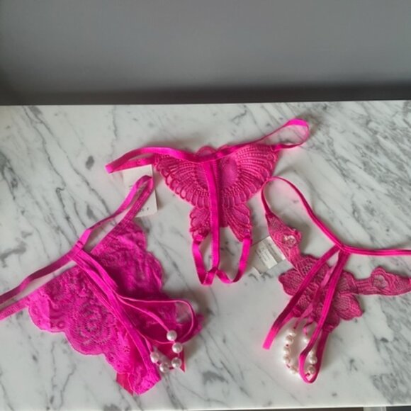 Butterfly and Pearl Necklace G-Strings and Thongs - Picture 1 of 10